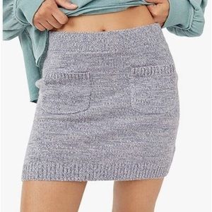 We The Free Periwinkle Viola Sweater Mini Skirt